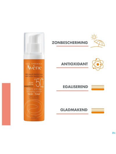 AVENE SOL CREME ANTI AGING TEINTÉ SPF50+