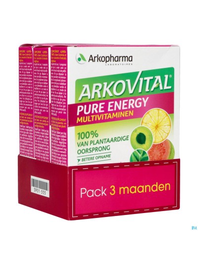 Arkovital Pure Energy 3maand Tabl 3x30