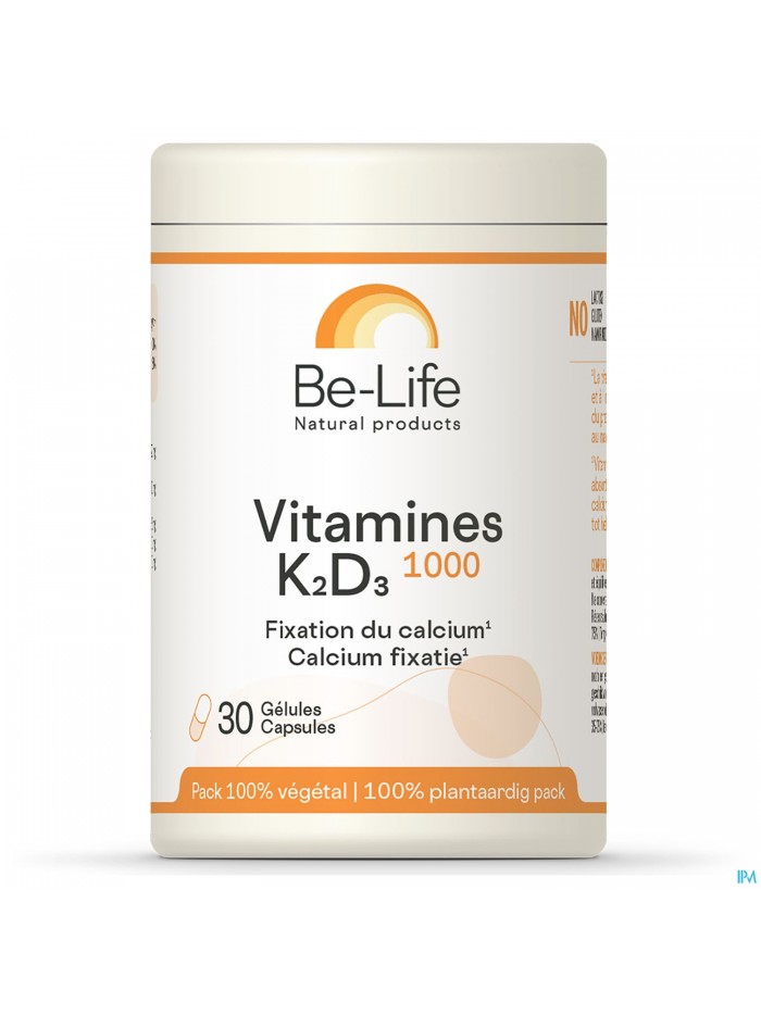 Vitamines K2 D3 1000 Be Life Caps 60