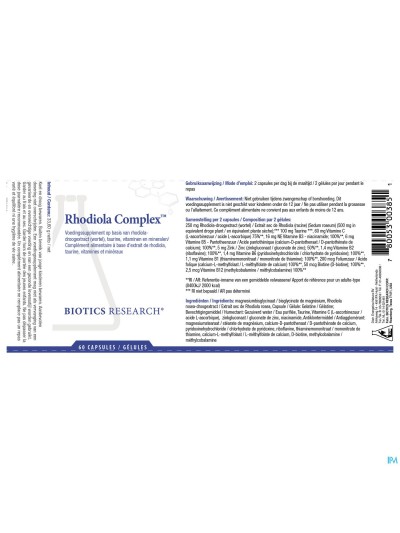 Rhodiola Complex Caps 60