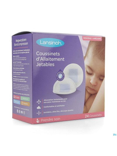 Lansinoh Wegwerpb.borstkompressen Blue Lock Core24