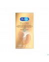 Durex Nude Extra Lube Preservatifs 10