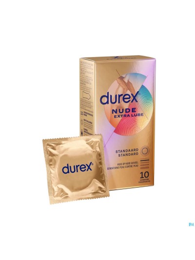 Durex Nude Extra Lube Preservatifs 10