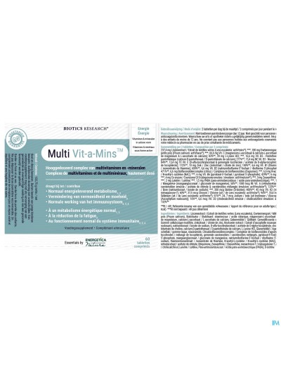 Multi Vit-a-mins Tabl 60