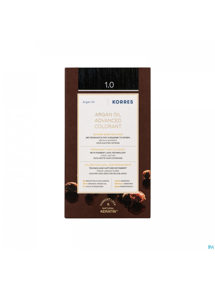 Korres Kh Arganolie Haarkleur. High Perf.black 1.0