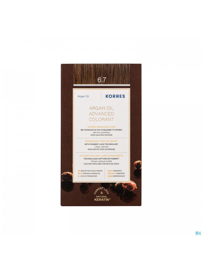 Korres Kh Arganolie Haarkleur. High Perf.cocoa 6.7