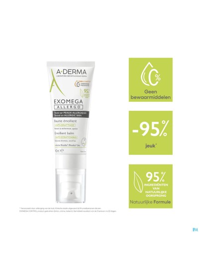 Aderma Exomega Allergo Balsem Emolierend Tube 40ml