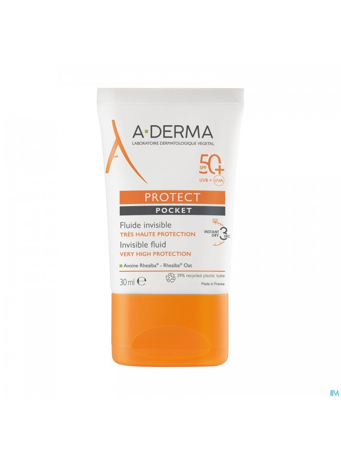 Aderma Protect Pocket Fluide Onzichtbare Ip50+30ml
