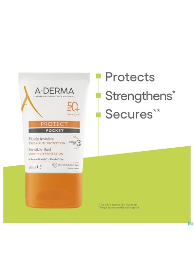 Aderma Protect Pocket Fluide Onzichtbare Ip50+30ml