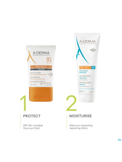 Aderma Protect Pocket Fluide Onzichtbare Ip50+30ml