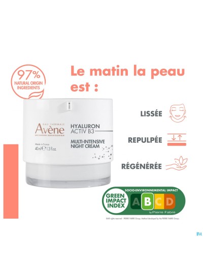 Avene Hyaluron Activ B3 Cr Regen. A/ride Nuit 40ml