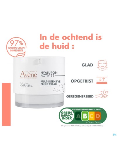 Avene Hyaluron Activ B3 Cr Regen. A/ride Nuit 40ml