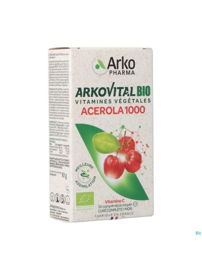 Arkovital Acerola 1000 Bio Kauwtabl 30