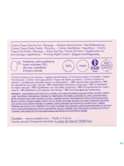 Caudalie Resveratrol Lift Nachtcr Navulling 50ml