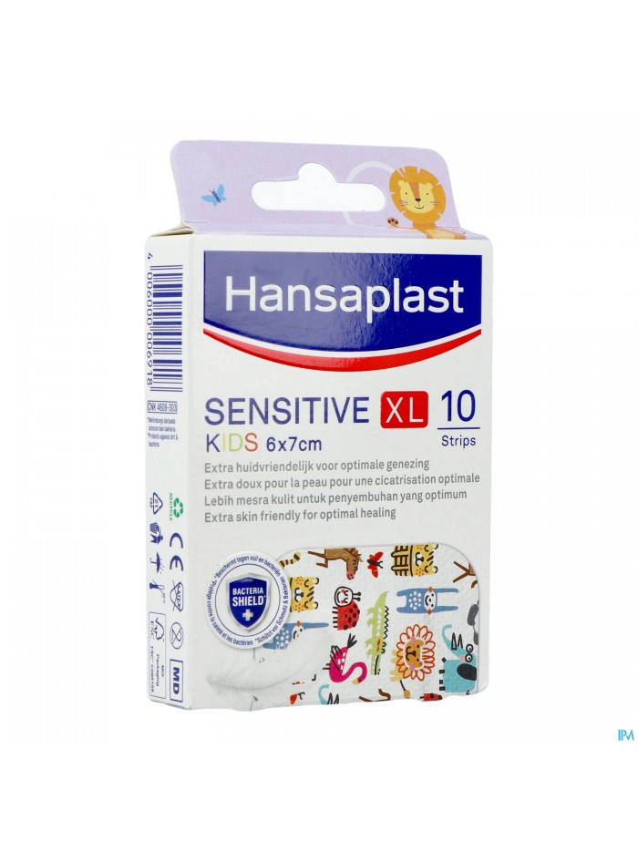 Hansaplast Sensitive Kids Xl 6x7cm Strips 10