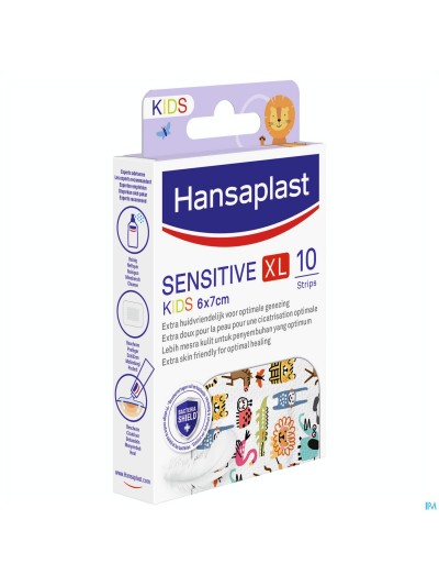 Hansaplast Sensitive Kids Xl 6x7cm Strips 10