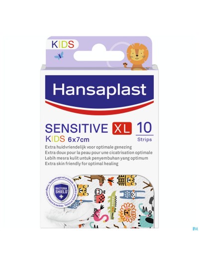 Hansaplast Sensitive Kids Xl 6x7cm Strips 10