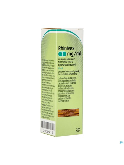 Rhinivex 1mg/ml Neusspray Opl 10ml