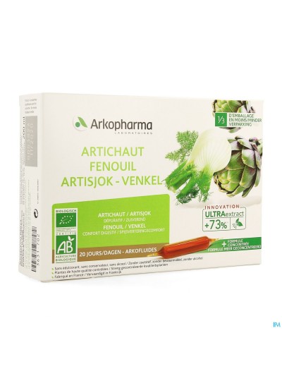 Arkofluide Artisjok Venkel Bio Amp 20