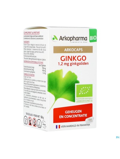 Arkogelules Ginkgo Bio Caps 150