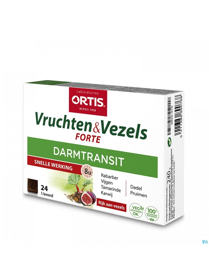 Ortis Vruchten & Vezels Forte Blokje 24