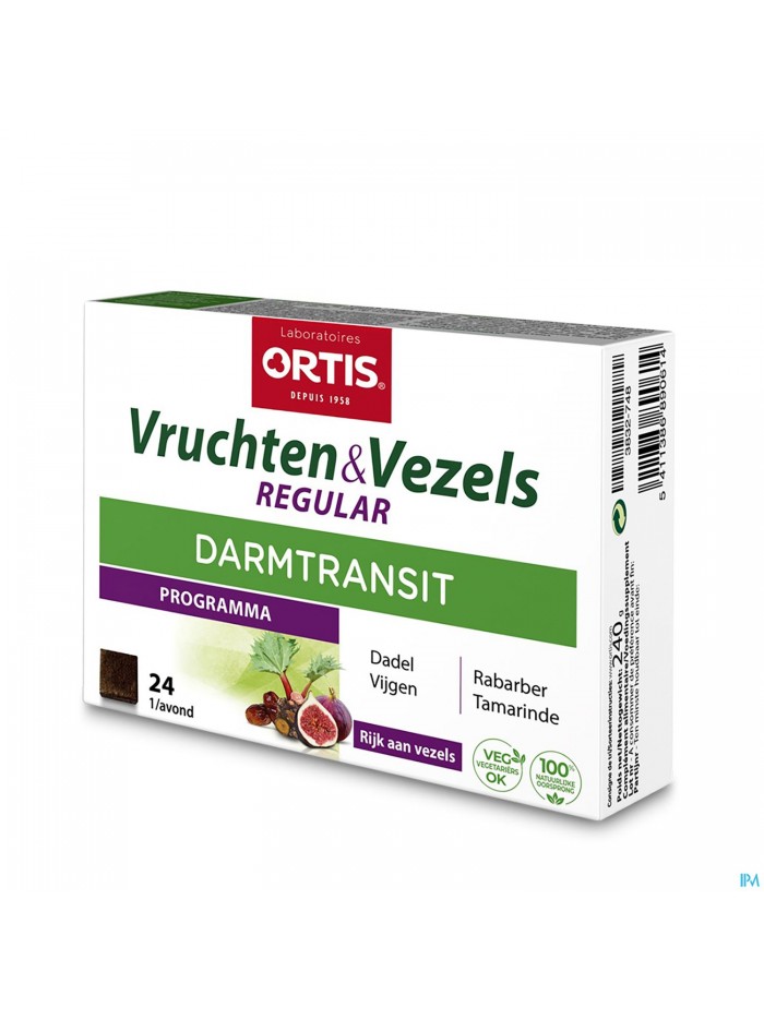 Ortis Vruchten & Vezezels Regular Blokjes 24