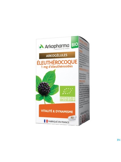 Arkogelules Eleutherocoque Bio Caps 40
