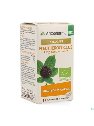 Arkogelules Eleutherocoque Bio Caps 40