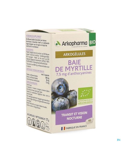 Arkogelules Myrtille Baie Bio Caps 40 Nf