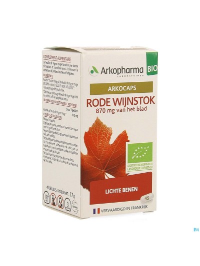 Arkogelules Vigne Rouge Bio Caps 45 Nf