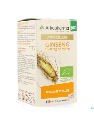 Arkogelules Ginseng Bio Caps 150