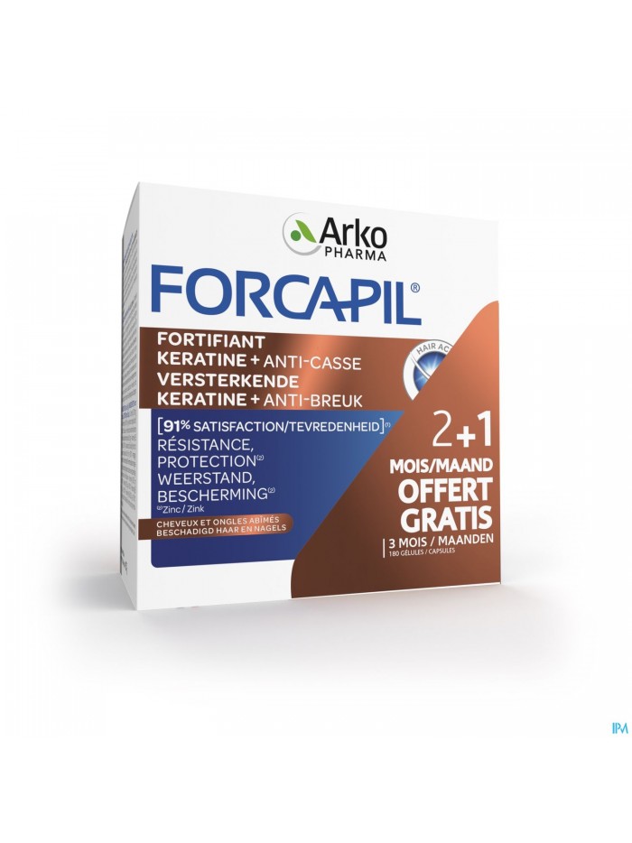 Forcapil Keratine+ Lot Caps 180