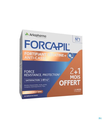 Forcapil Keratine+ Lot Caps 180