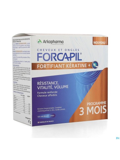 Forcapil Keratine+ Lot Caps 180
