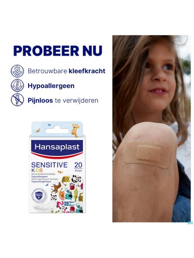 Hansaplast Pleisters Kids Sensitive Strips 20
