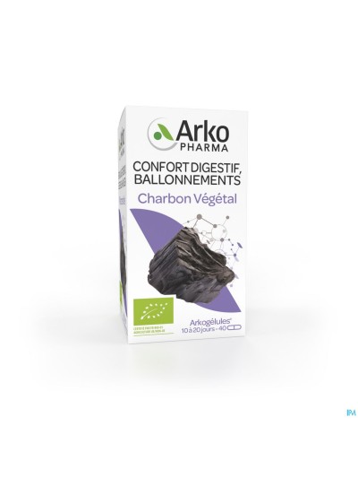 ARKOGELULES CHARBON VEGETAL 40 GELL