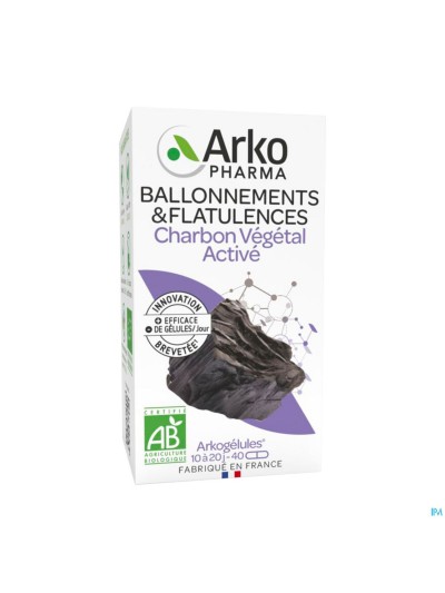 ARKOGELULES CHARBON VEGETAL 40 GELL