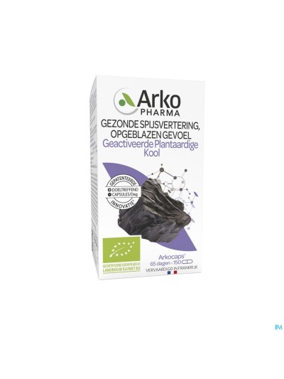 Arkogelules Charbon Vegetal Bio Caps 150