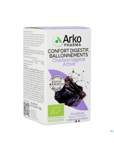 Arkogelules Charbon Vegetal Bio Caps 150