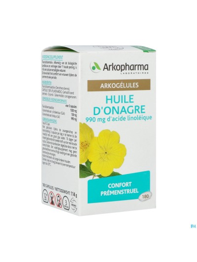 Arkogelules Huile Onagre Comp 180