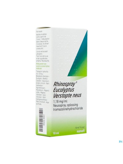 Rhinospray+eucal.nez Bouche 1,18mg/ml Spr Nas.10ml