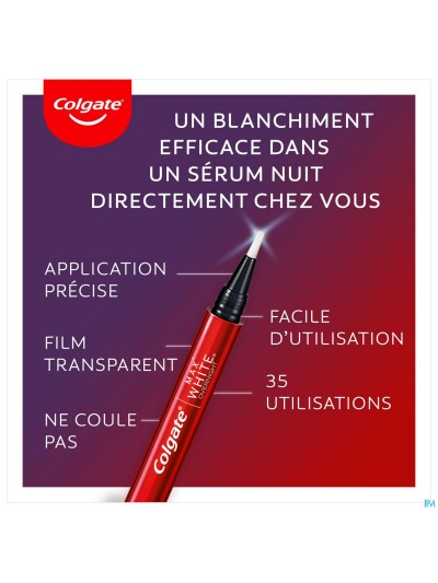 Colgate Max White Stylo Blancheur Nuit 2,5ml Nf