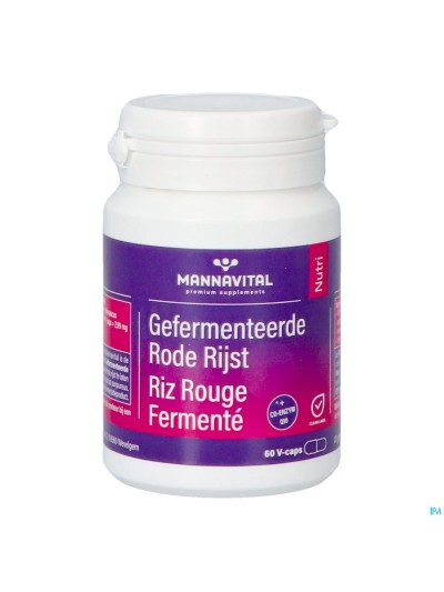 Mannavital Gefermenteerde Rode Rijst V-caps 60