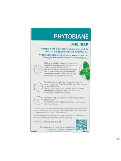 Phytobiane Melisse Tabl Verlengde Afgifte 30