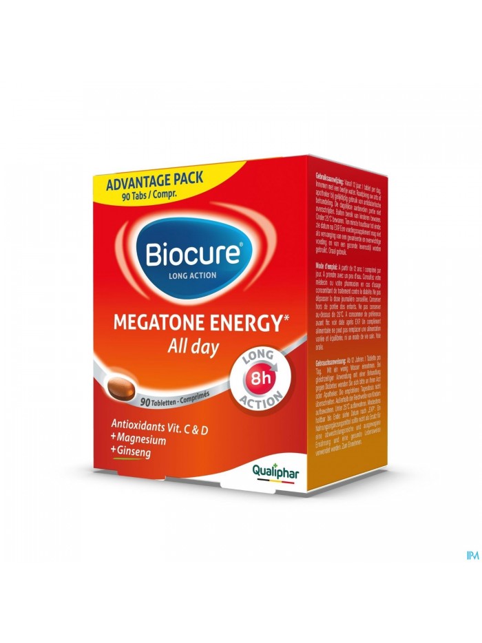 Biocure Megatone Energy La Advantage Pack Tabl 90