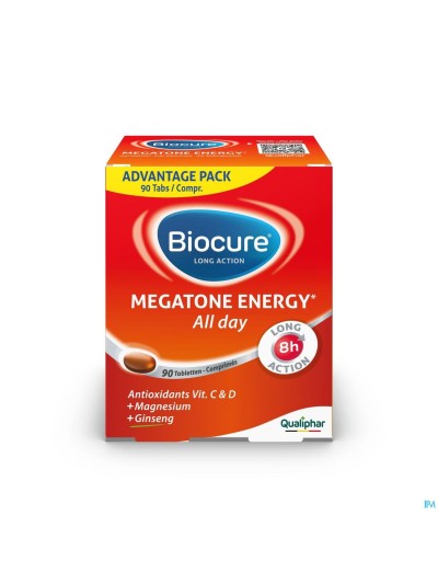 Biocure Megatone Energy La Advantage Pack Tabl 90