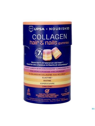 Upsa Nourished Collagen Hair&nails Gommies 30