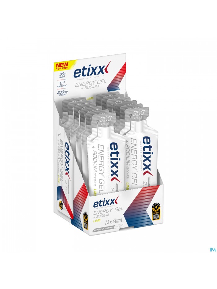 Etixx Energy Gel + Sodium Lime 12x40ml