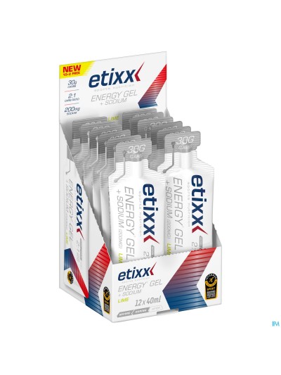Etixx Energy Gel + Sodium Lime 12x40ml