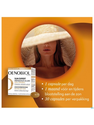 Oenobiol Sun Expert Gev. Huid Caps 2x30